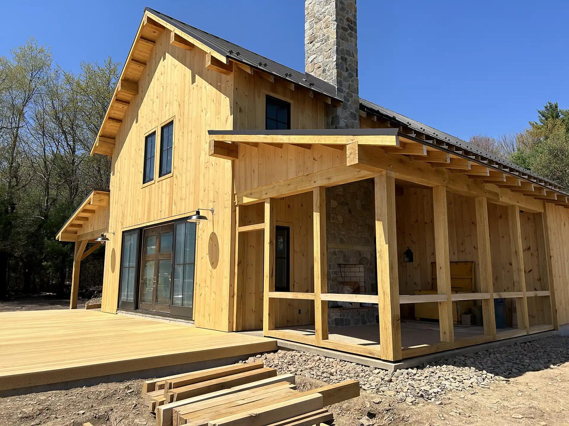IMG_9876-whole-house Local Timber Framing Construction of Timber Frame Residence